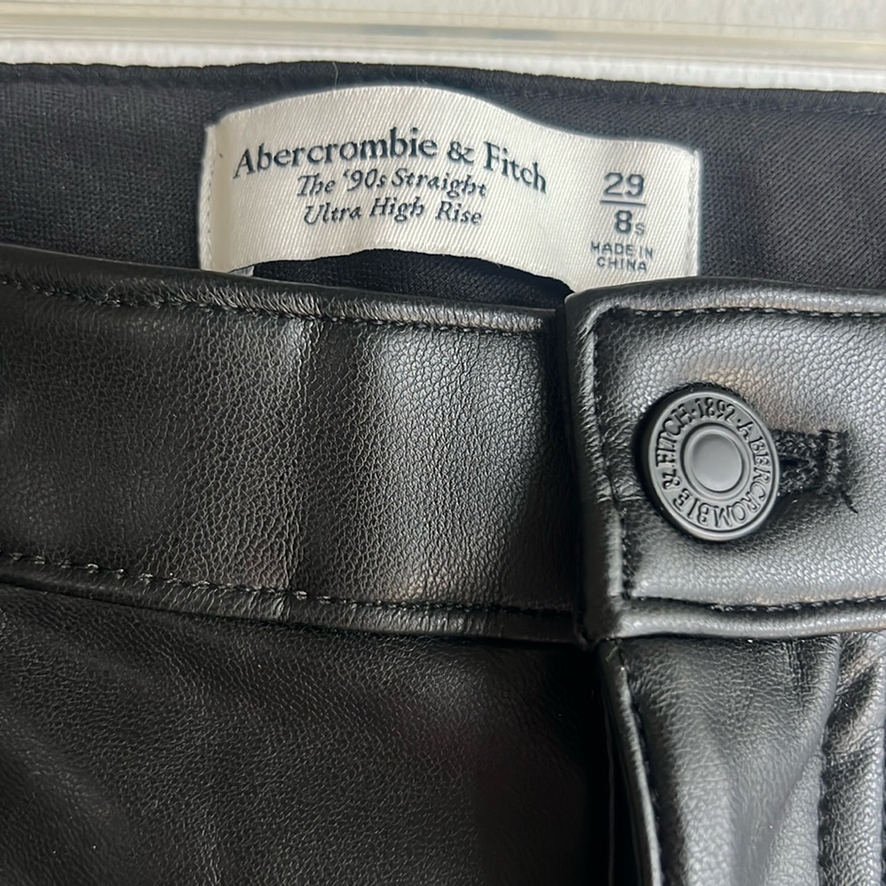 Never worn Leather straight pants